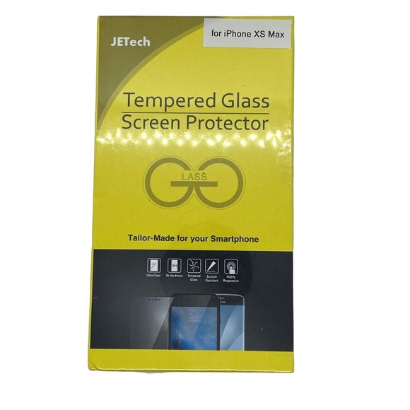 JETech Glassx2 Tempered Glass Screen Protector for Apple iPhone XS Max - Picture 1 of 2